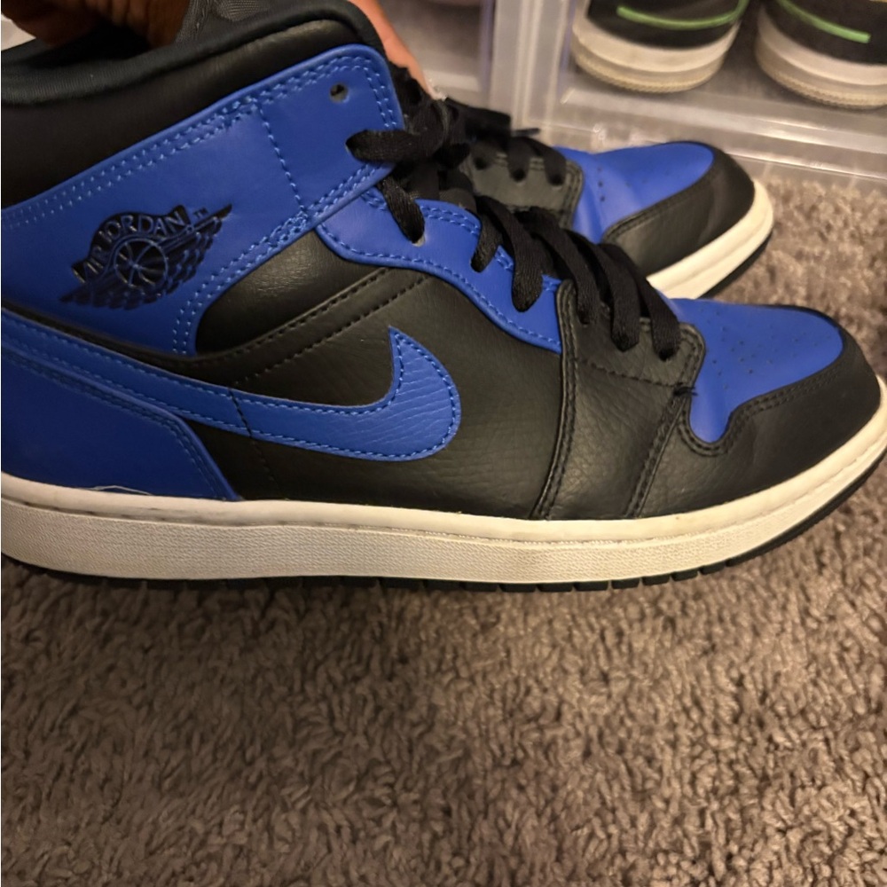 Nike Air Jordan Black and Blue Sneakers